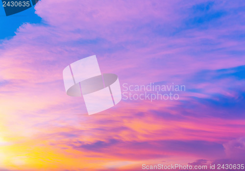 Image of Cloudscape during sunset