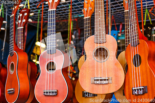 Image of Ukulele guitar for sell in the market