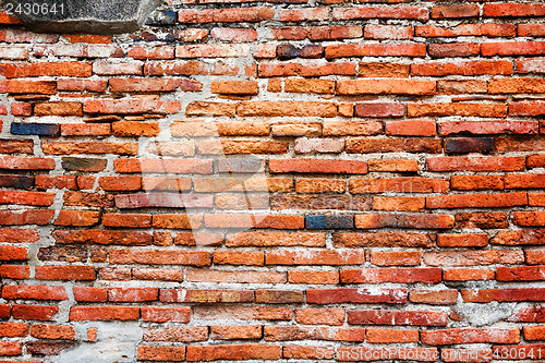 Image of Ancient brick wall background
