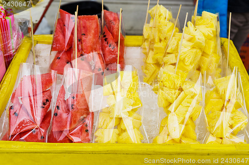 Image of Fruit in the street market
