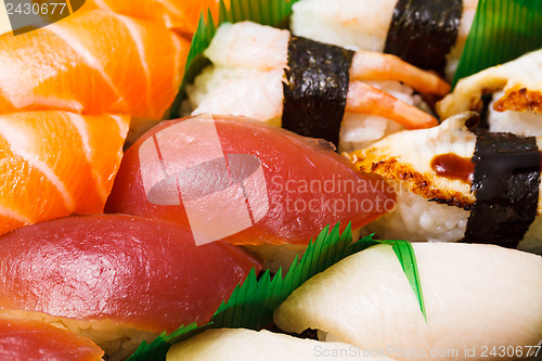 Image of Japanese sushi close up