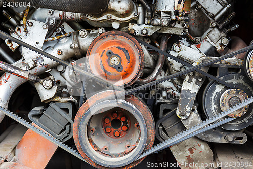 Image of Vehicle engine close up