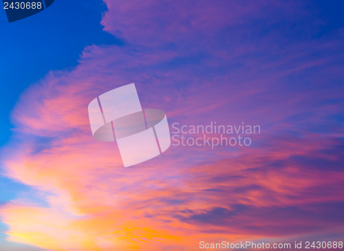 Image of Cloudscape during sunset