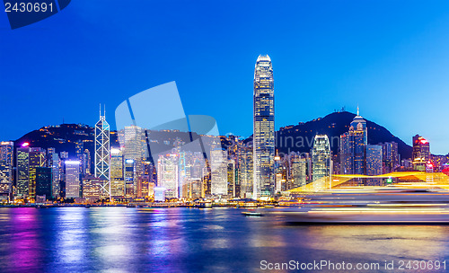 Image of Hong Kong skyline at night