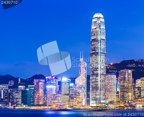 Image of Hong Kong skyline at night