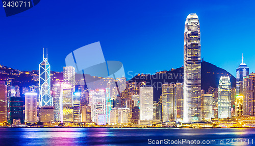 Image of Hong Kong skyline at night