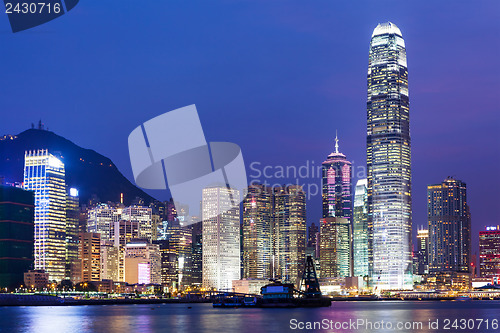 Image of Hong Kong city at night