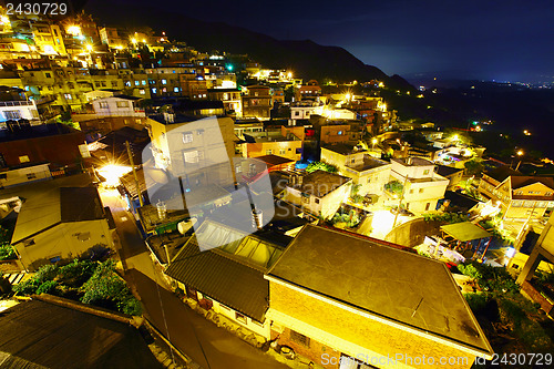 Image of Taiwan village at night, Jiufen