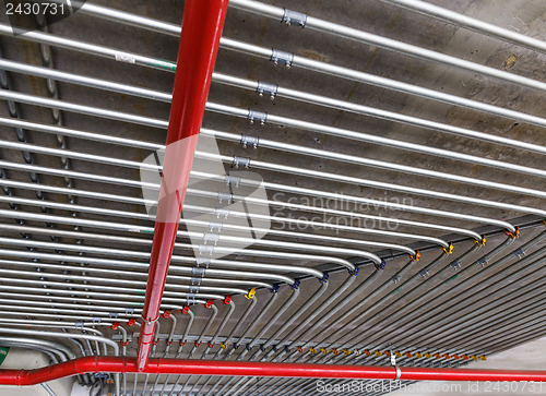 Image of Conduits mounted on ceiling