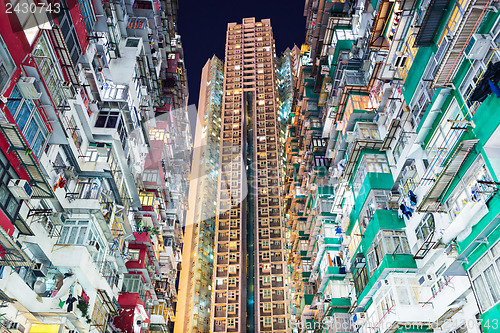 Image of Overcrowded residential building in Hong Kong