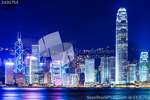 Image of Hong Kong skyline at night