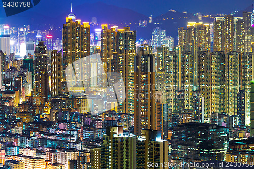 Image of Downtown cityscape at night