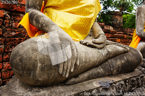 Image of Concrete ancient buddha