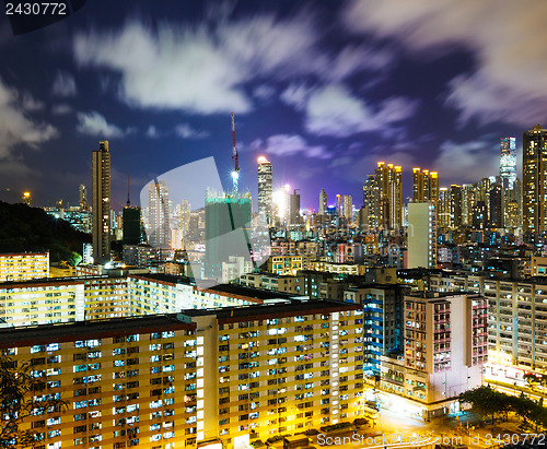 Image of Hong Kong skyline at night