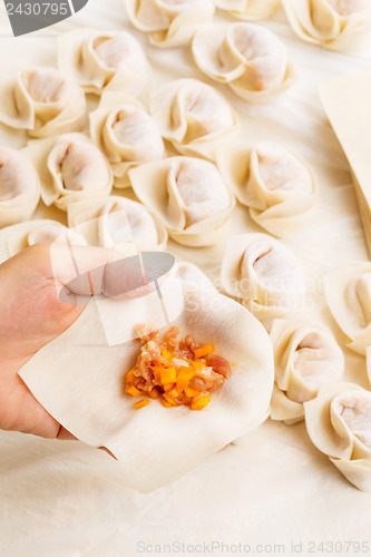 Image of Making of Chinese dumpling