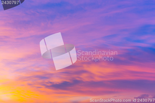 Image of Cloudscape during sunset