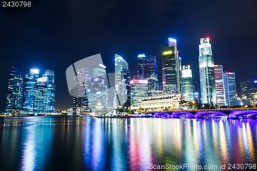 Image of Singapore city at night