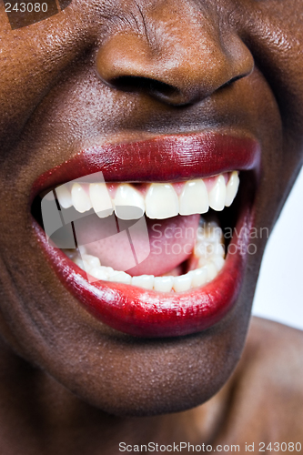 Image of African woman screaming