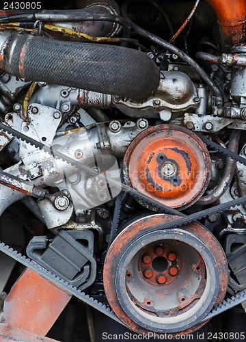 Image of Vehicle engine close up