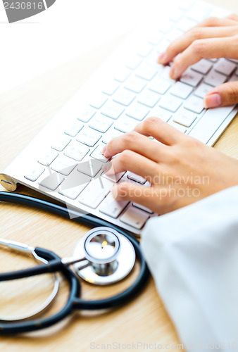 Image of Doctor type keyboard with stethoscope