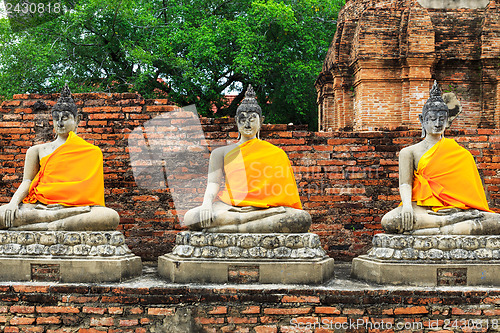 Image of Ancient Buddha in Ayuthaya, Thailand