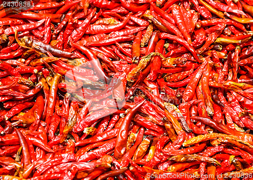 Image of Red Chili peppers background