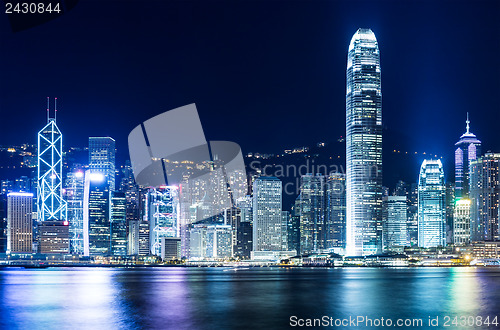 Image of Hong Kong skyline at night