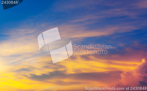 Image of Cloudscape during sunset