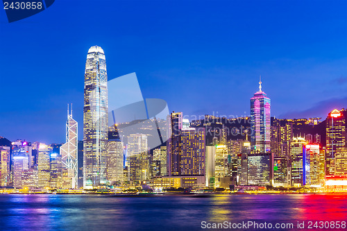 Image of Cityscape in Hong Kong during sunset