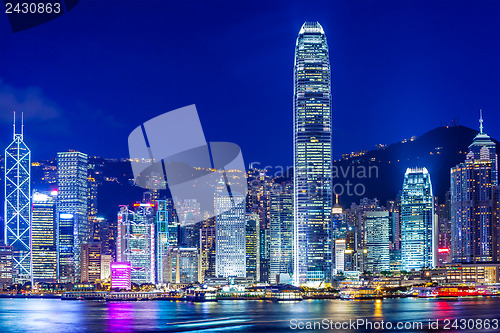 Image of Hong Kong skyline at night