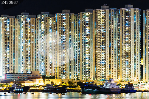 Image of Overcrowded residential building in Hong Kong 