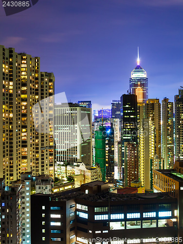 Image of Hong Kong skyline at night