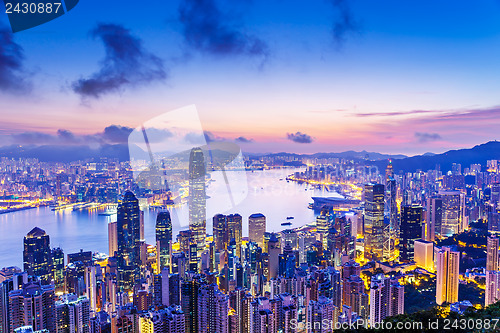 Image of Hong Kong skyline at dawn