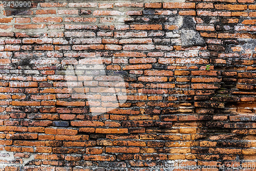 Image of Ancient red brick wall