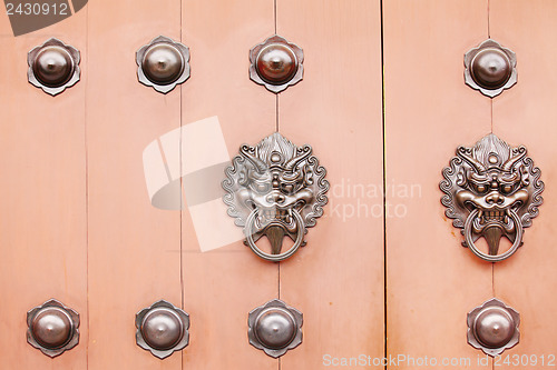 Image of Chinese lion door knob