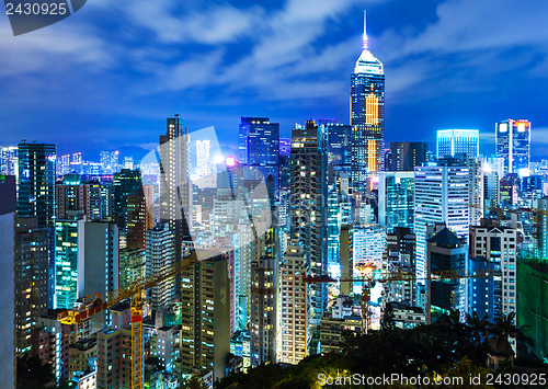 Image of Hong Kong city at night