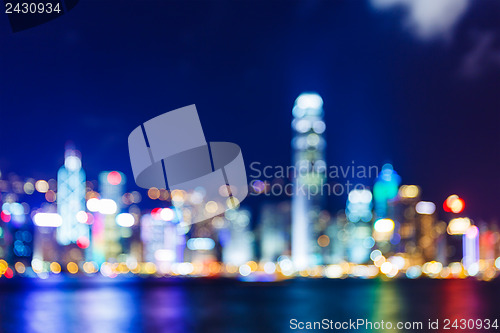 Image of Defocused Hong Kong skyline