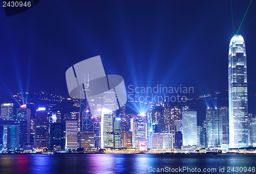 Image of Hong Kong skyline at night