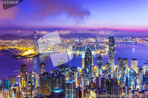 Image of Hong Kong skyline at dawn