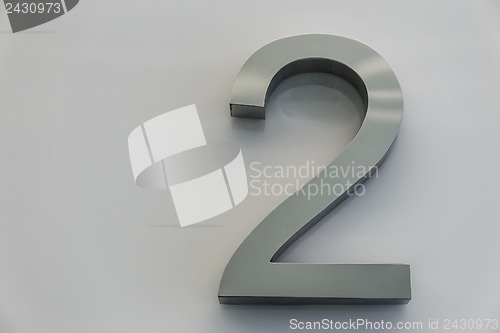 Image of Metallic house number 2