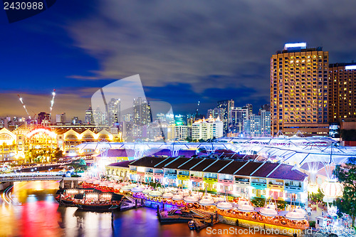 Image of Singapore night at night