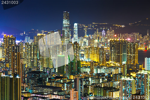 Image of Crowded downtown building in Hong Kong