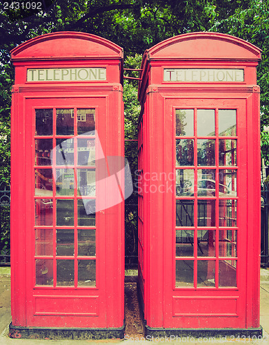 Image of Vintage look London telephone box