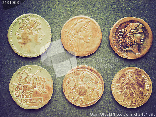 Image of Retro look Roman coins