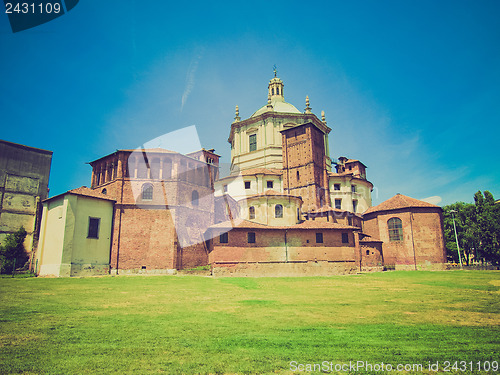 Image of Retro look Sant Eustorgio church, Milan