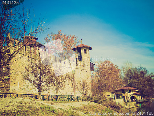 Image of Retro look Castello Medievale, Turin, Italy