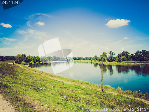 Image of Retro look River Elbe