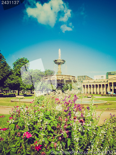 Image of Retro look Schlossplatz (Castle square) Stuttgart