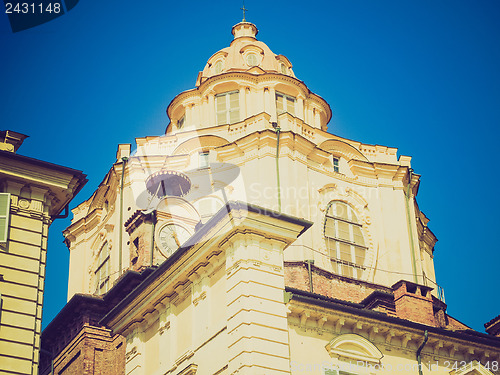 Image of Retro look San Lorenzo church, Turin
