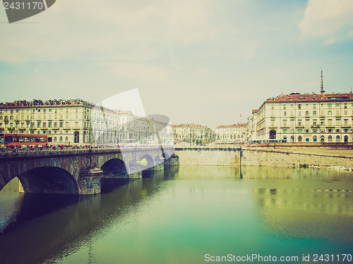 Image of Retro look Piazza Vittorio, Turin